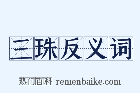 三珠反义词是什么意思的图片